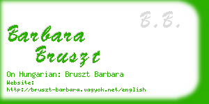 barbara bruszt business card